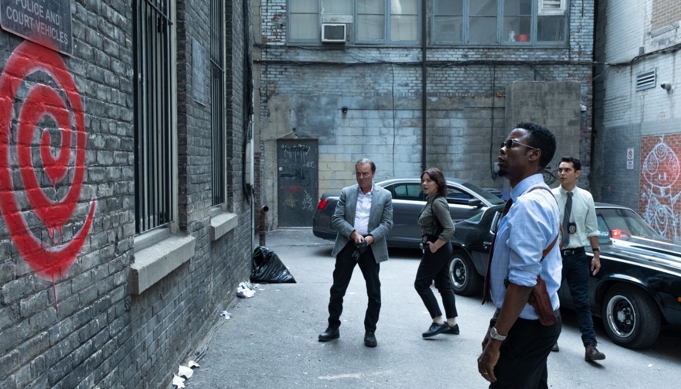 Chris Rock and Samuel L. Jackson star in Lionsgate's Spiral: From the Book of SAW.
