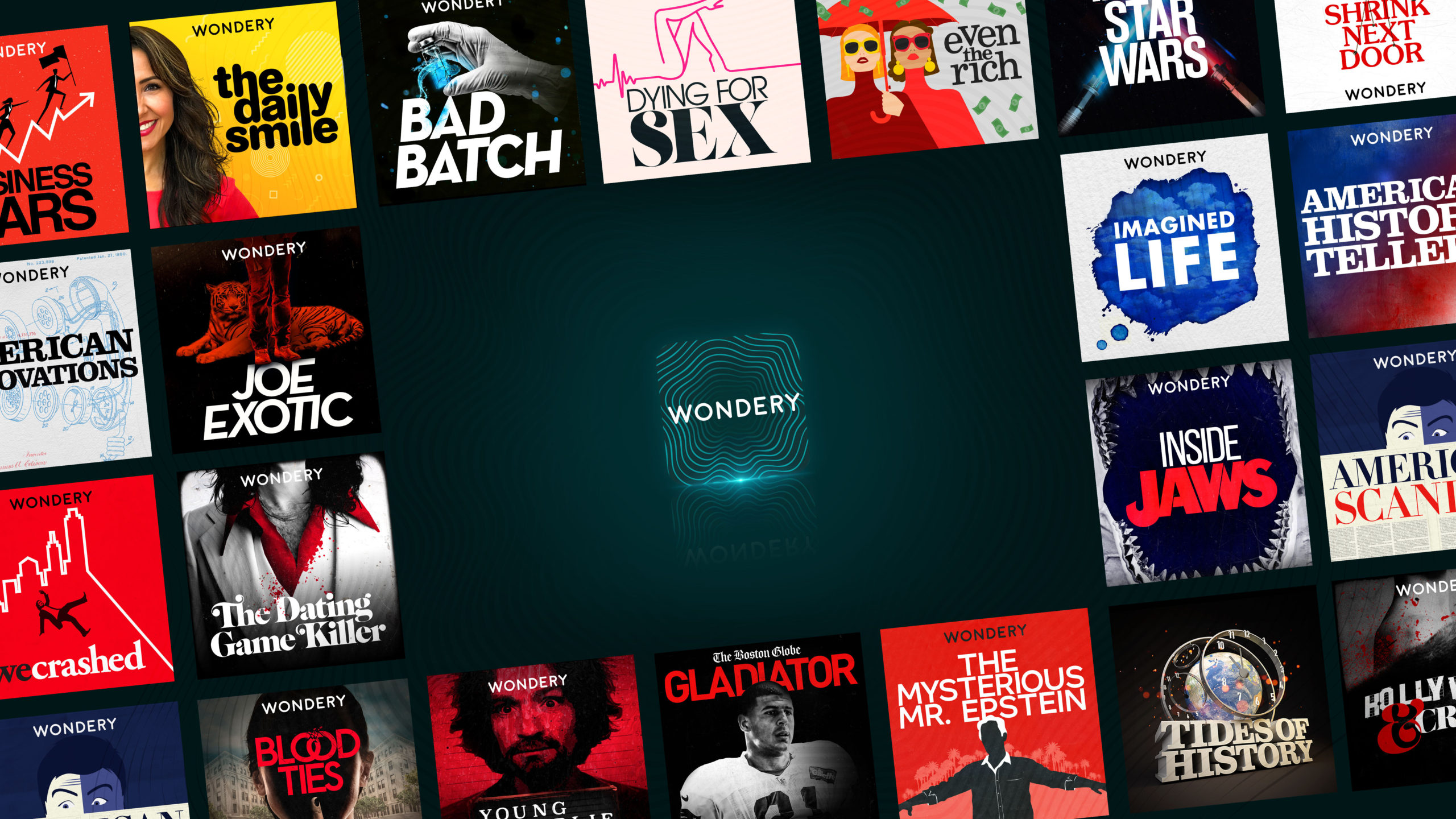 Podcast Key Art on Wave Background
