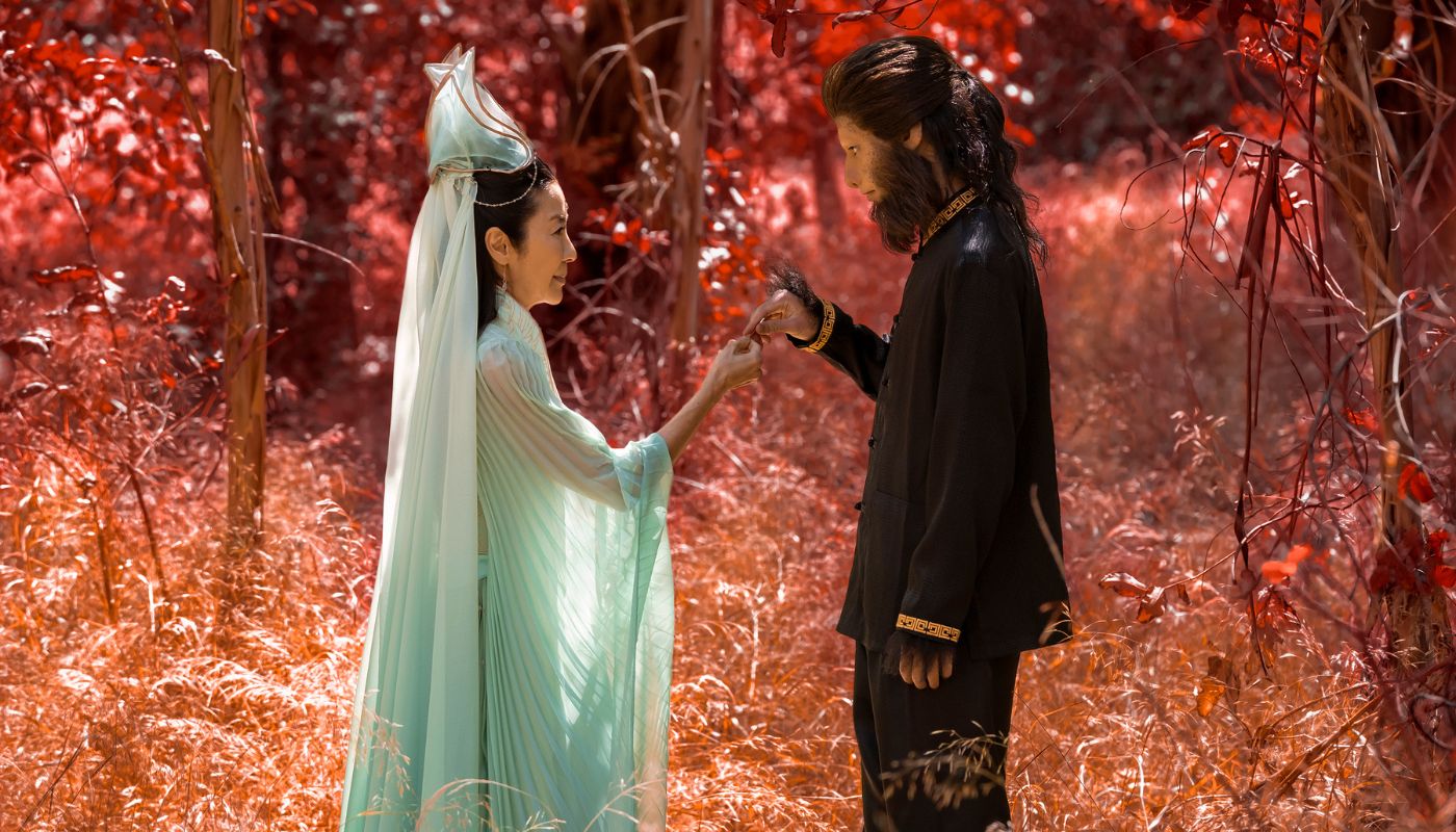 Michelle Yeoh and Jimmy Liu in American Born Chinese